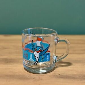 Disney Pocahontas Flit Hummingbird Glass Mug Vintage 90s
